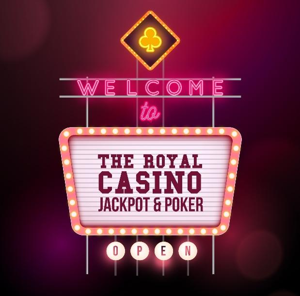 bannière welcome to the royal casino jackpot & poker